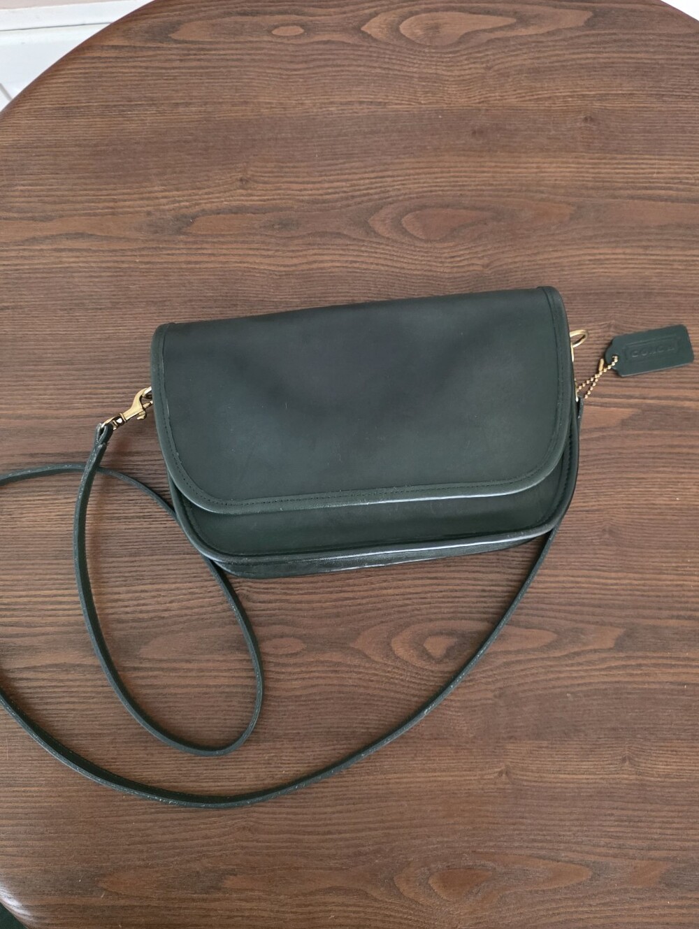 COACH💚 Ritchie, Bottle Green Crossbody Made In USA, Glove-tanned Cowhide
